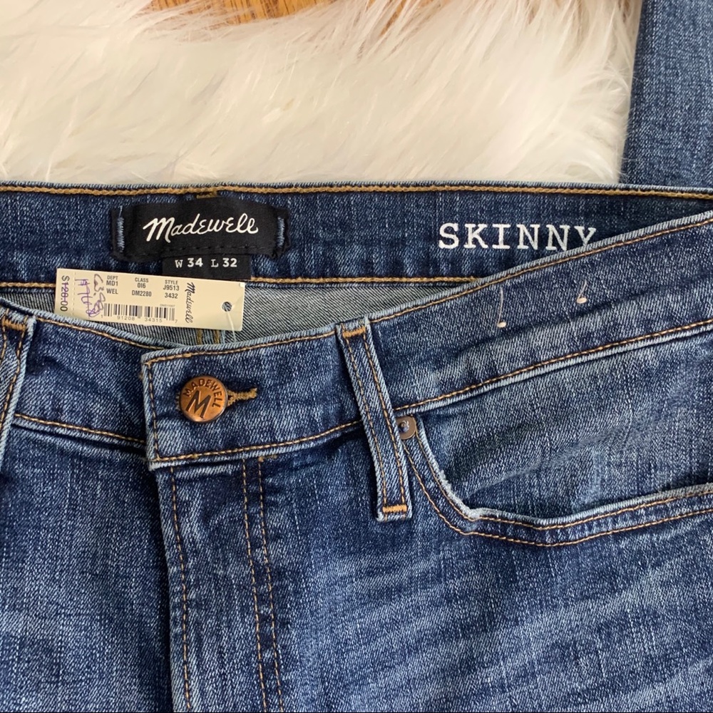 Madewell Skinny Men Flex Jeans in Wellmoor Wash 34 - Picture 6 of 8